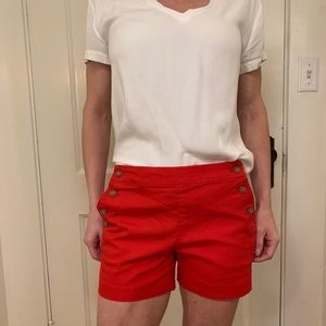 Banana Republic Red Sailor Pique Shorts